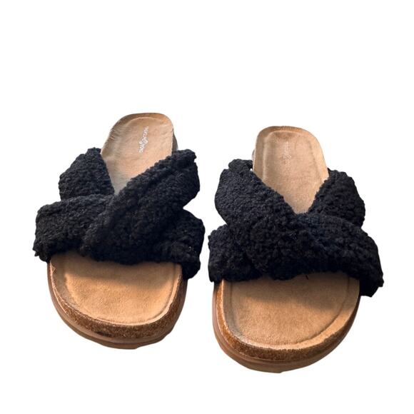 NEW Treasure & Bond Women's Davina Faux Shearling Slide Sandal Size 10 - Picture 2 of 5